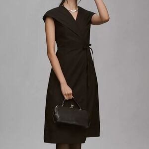 Anthropologie Maeve hooded poplin midi shirt dress XS